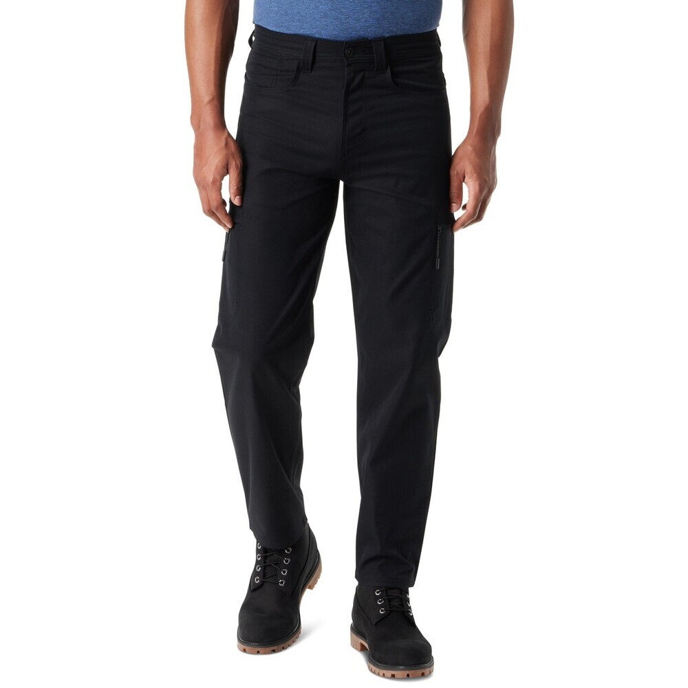 Bass Outdoor Essential Tech Pants Men's Black Straight Leg Cargo Pockets MAC100